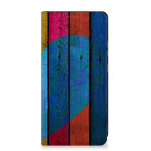 Samsung Galaxy Xcover 7 Book Wallet Case Wood Heart - Cadeau voor je Vriend