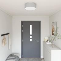 VidaXL Plafonnière met schijnwerpers grijs 38 x 38 x 13,5 cm stof