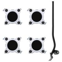 VidaXL Meubelrollers 4 st met lifter 15,5x15,5x5,5 cm staal 1000 kg