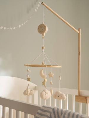 Muzikale mobiel Wolk beige