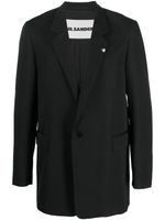 Jil Sander blazer en laine à simple boutonnage - Noir - thumbnail