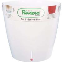 RIVIERA Eva Nieuwe ronde plastic pot - Ø 46 cm - 49 L - Wit