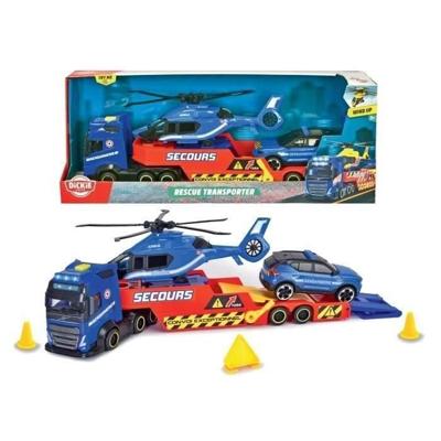 Dickie - 40 cm transportwagen + helikopter + rijkswachtvoertuig - vanaf 3 jaar