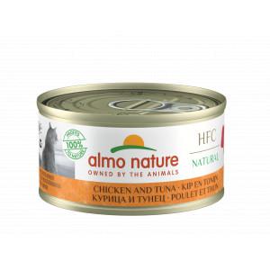 Almo Nature HFC Natural kip en tonijn natvoer kat (70 g) 18 x 70 g