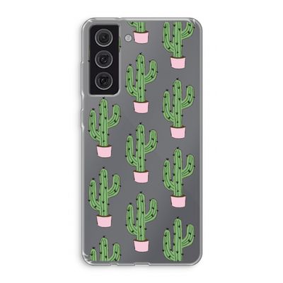 Cactus Lover: Samsung Galaxy S21 FE Transparant Hoesje