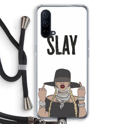 Slay All Day: OnePlus Nord CE 5G Transparant Hoesje met koord