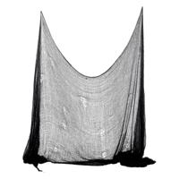 Horror decoratie net 75 x 300 cm - zwart - Halloween/horror decoratie muur/plafond versiering