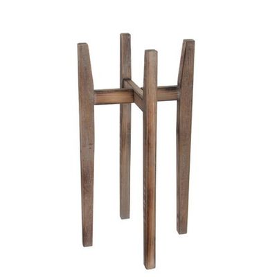 Plantenpot/bloempot plantenstandaard/verhoger hout H71 x B33 cm