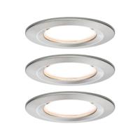 Paulmann Nova Inbouwlamp voor badkamer Set van 3 stuks LED LED 18 W IP44 IJzer (geborsteld) - thumbnail