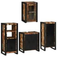 Badkamermeubelset 4 pcs Multikleur Massief gerecycled hout