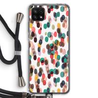 Tropical Dots: Samsung Galaxy A22 5G Transparant Hoesje met koord