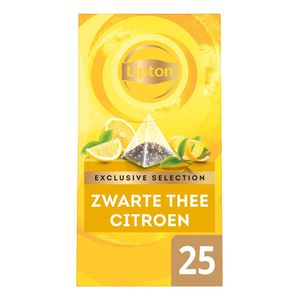 Lipton - Exclusive Selection Zwarte Thee Citroen - 25 zakjes