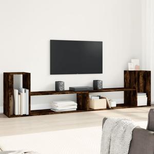 Tv-meubelen 2 st 100x30x50 cm bewerkt hout gerookt eikenkleurig