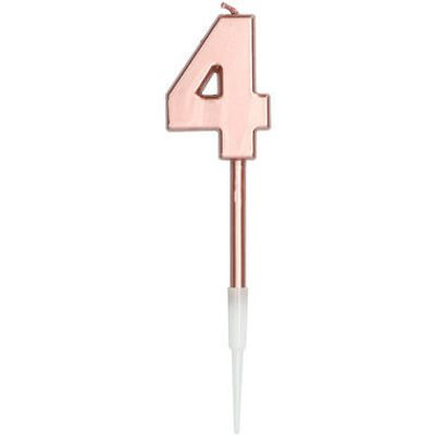 Cijferkaars 4 Metallic Roségoud