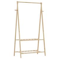 VidaXL Kledingrek met schappen 96x45,5x150,5 cm bamboe