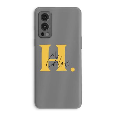 Amber Script: OnePlus Nord 2 5G Transparant Hoesje