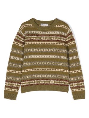 Bonpoint pull en maille intarsia - Vert