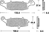 TRW remblokken "mcb 682" brake pad mcb 682 trq sint.metal racing