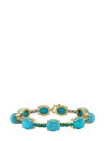 Irene Neuwirth bracelet Tennis en or 18ct serti d'émeraudes et de turquoises