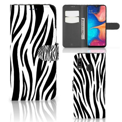 Samsung Galaxy A30 | Telefoonhoesje | Met pasjeshouder | Zebra