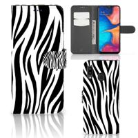 Samsung Galaxy A30 | Telefoonhoesje | Met pasjeshouder | Zebra