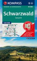 Wandelkaart 888 Schwarzwald - Zwarte Woud | Kompass