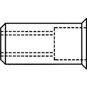 Gesipa 1433713 Popmoer (Ø x l) 9 mm x 15.5 mm M6 Staal 250 stuk(s)