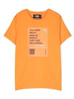 Karl Lagerfeld Kids t-shirt à slogan imprimé - Orange