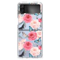 Samsung Galaxy Z Flip 4 | TPU Case | Butterfly Roses