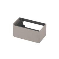 INK - Links Afgeronde Onderkast Gelakt 1 Lade Softclose met Gefreesd Front Tbv Grepen - 800x450x350 Mm - Mat Kasjmier Grijs