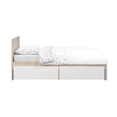Leen Bakker - Bed Tempo Incl. Ladenset - Eikenkleur - 90x200 Cm - Spaanplaat - Bruin