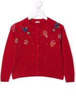 Il Gufo cardigan à motif brodé - Rouge