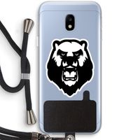 Angry Bear (white): Samsung Galaxy J3 (2017) Transparant Hoesje met koord