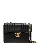 CHANEL Pre-Owned sac porté épaule Mademoiselle Classic Flap Jumbo (1992) - Noir - thumbnail