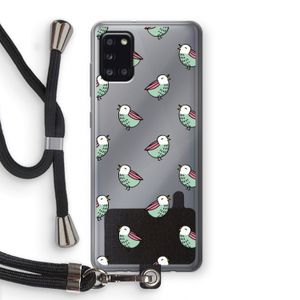 Vogeltjes: Samsung Galaxy A31 Transparant Hoesje met koord