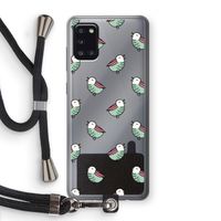 Vogeltjes: Samsung Galaxy A31 Transparant Hoesje met koord