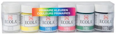 Ecola Plakkaatverf Set Primaire Kleuren - 6 x 16 ml