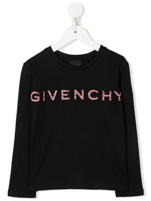 Givenchy Kids t-shirt à logo patchwork - Noir