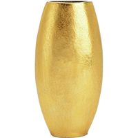 Cepewa Deco Metalen bloemenvaas - goud - Monaco de luxe - D11 x H22 cm   -