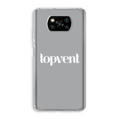 Topvent Grijs Wit: Xiaomi Poco X3 NFC Transparant Hoesje