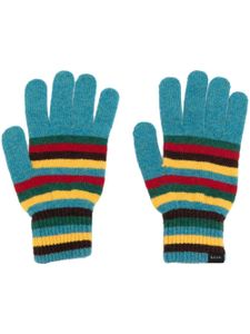 Paul Smith gants à rayures signature - Bleu