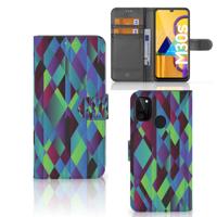 Samsung Galaxy M21 | M30s | Book Case | Abstract Green Blue