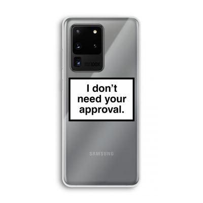 Don't need approval: Samsung Galaxy S20 Ultra Transparant Hoesje