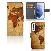 Samsung Galaxy S22 Flip Cover Wereldkaart