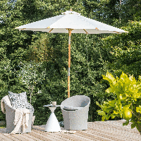 Nohr Parasol 'Genese' 270cm, kleur Wit