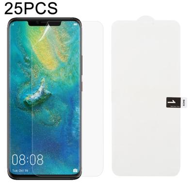 25 stuks zachte hydrogel film volledige dekking front beschermer met alcohol katoen + kraskaart voor Huawei mate 20 Pro
