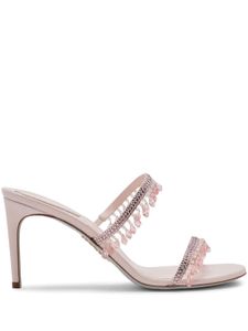 René Caovilla 75mm crystal-embellished sandals - Rose