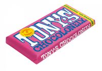 Tony's Chocolonely Wit 28% Framboos Knettersuiker Chocolade Reep 180g bij Jumbo - thumbnail