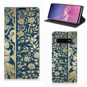 Samsung Galaxy S10 Smart Cover Beige Flowers