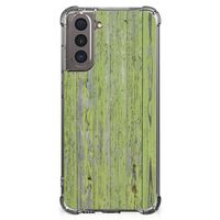 Samsung Galaxy S21 Stevig Telefoonhoesje Green Wood - thumbnail